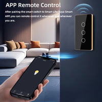 Interrupteur tactile intelligent Tuya Zigbee, matériau ignifuge PC, commande à distance par application, commande vocale Alexa, utilisation en intérieur, AC 100-240V