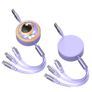 Có Thể Thu Vào 3 Trong 1 Micro USB Type-C 1.3M Thực 100W Pd Siêu Nhanh Sạc Điện Thoại 14 15 16 Sạc Cáp - Product Image 1