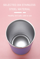 Gobelet écologique à double paroi en acier inoxydable de 12oz 16oz avec fond en liège, tasse à vide thermos isolée par sublimation