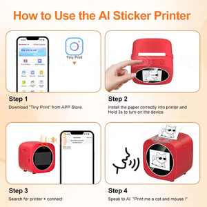 Jumon AI Magic Box Voice Control Portable HD Screen <b>Printer</b> for Kids Gift Drawing Printing Toy <b>WIFI</b> Android iOS thermal <b>printer</b> - Product Image 3