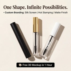 Tubes de <span class=keywords><strong>mascara</strong></span> vides à double paroi de 3 ml, uniques, mats, ronds, mini, or, rose, noir, blanc, argent, avec brosse, possibilité d'ajouter un logo - Product Image 4
