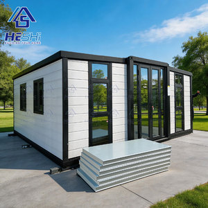 Maison préfabriquée extensible en conteneur à structure en acier 20 pieds 40 pieds, 1 2 3 4 5 chambres, pour jardin, prix, maison portable, villa - Product Image 1
