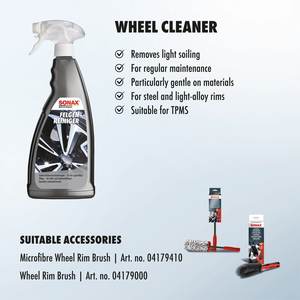 Nettoyant pour jantes de roues le plus vendu, 1 litre, formule puissante pour la poussière de frein et la saleté sur les jantes en alliage - Product Image 2