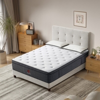 Vente directe en usine chinoise de matelas de lit grande taille matelas à ressorts ensachés pour chambre d'hôtel enroulé dans une boîte