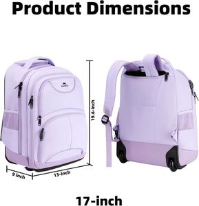 Free sample manufacturer High Quality Travelling School Laptop Bag With <b>Wheel</b> Rolling <b>Backpack</b> f - Product Image 2
