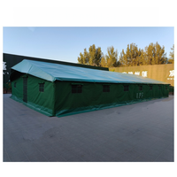 Meilleure Tente Militaire en Toile Quatre Saisons pour l'Hiver, Modèle A-Frame en Acier 10x20, Imperméable, Capacité 100 Personnes pour l'Extérieur