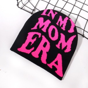 Biểu Tượng Tùy Chỉnh Beanie Hat Trẻ Và Thời Trang Phổ Biến Bold Letter Loại Hai Lớp Đan Y2K Beanie Cuffless Acrylic Mũ Mùa Đông - Product Image 1