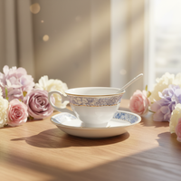 Service de table en porcelaine fine peint à la main, 60 pièces, de haute qualité, sans plomb ni cadmium, résistant aux éclats et durable, idéal pour un cadeau – Nouveauté très prisée