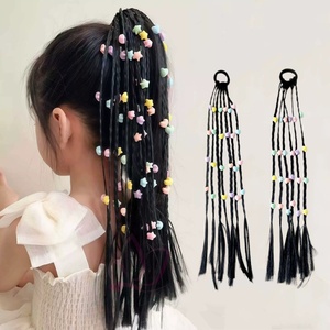 Fascia per capelli con trecce per bambine, coda di cavallo alta, trecce alla moda con cordino, accessori per capelli alla moda - Product Image 1