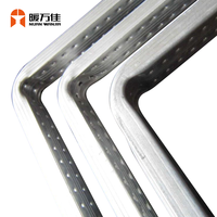 Nuanwanjia Barre d'isolation en aluminium argenté haute résistance, remplie de déshydratant, pour joint de verre, étanche, pour double vitrage