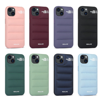 Étui de téléphone pour iPhone 11 11 Pro Max 12 13 Pro 14 Pro 14, de marque de luxe, résistant aux chocs, rembourré, style doudoune