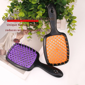 Multicolor Customized logo Hair <strong>Brush</strong> Hollowed Out Scalp Massage Comb Hair <strong>Brush</strong> ABS <strong>Detangling</strong> Vent Shower Hair <strong>Brush</strong> - Product Image 2