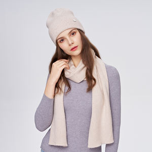 Ensemble de bonnets et d'écharpes pour femmes, bonnet en tricot de <span class=keywords><strong>laine</strong></span> avec longue et douce écharpe scintillante, <span class=keywords><strong>cache</strong></span>-cou, 2 en 1, cadeau - Product Image 2
