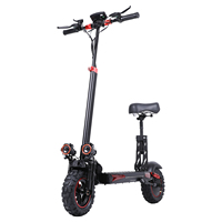 Trottinette électrique pliable noire J11PULS J-11 PLUS version américaine 48V 1200W en alliage d'aluminium tout-terrain pour les trajets quotidiens