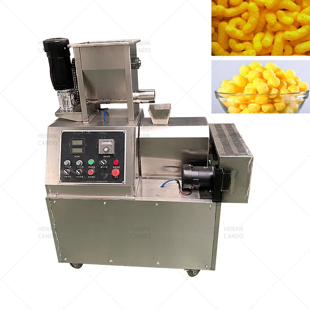 Máquina extruida de acero inoxidable para hacer bocadillos de maíz, máquina para inflar arroz, máquinas para hacer hojaldre de maíz a la venta