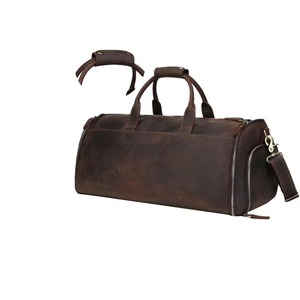Sac de voyage convertible BSCI pour vêtements, avec compartiment à chaussures, sac de rangement vintage en cuir pleine fleur et PU - Product Image 5