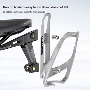 Support d'extension de cage de bouteille d'eau de <span class=keywords><strong>vélo</strong></span> portable ENLEE | Extension de support de selle de tige de selle vtt - Product Image 5