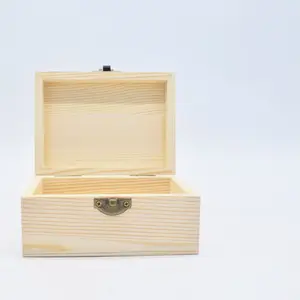 カスタムウッドボックスヒンジ付き蓋ウッドメーカー工芸品ギフトパッキング用のカスタム小さな木製チェストボックス