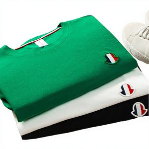 เสื้อยืดแขนสั้นสีพื้นหรูหรา ระดับไฮเอนด์ ปักลายด้วยน้ำยาแอมโมเนีย ผ้าโพลีเอสเตอร์/คอตตอน คอกลม ทรงวินเทจ หลวม ระบายอากาศได้ดี - Product Image 4