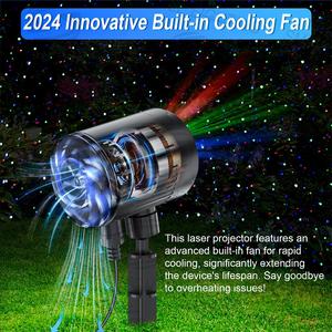 Giáng sinh đèn chiếu ngoài trời, 3 màu đom đóm ánh sáng hiển thị, IP44 không thấm nước ánh sáng chiếu ngoài trời với điều khiển từ xa - Product Image 6