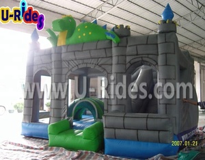 Château gonflable <span class=keywords><strong>Dragon</strong></span> U-rides à prix d'agent avec toboggan, maison de rebond certifiée CE 5x5x4m, capacité 500kg - Product Image 6