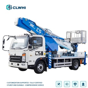 Camión Elevador Telescópico Rosa y Blanco Tipo <span class=keywords><strong>Barbie</strong></span>, Plataforma <span class=keywords><strong>de</strong></span> Trabajo Aérea Hidráulica HOWO 4x2 para Mantenimiento Eléctrico - Product Image 5