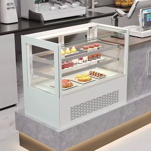 <span class=keywords><strong>Vitrine</strong></span> réfrigérée pour boulangerie Rebirth, 48 pouces, cadre en acier inoxydable, façade en verre incurvé, étagères réglables à plusieurs niveaux - Product Image 6