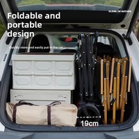 Chariot de camping Fieldman pliable en acier à faible teneur en carbone avec roues pivotantes, chariot à main d'extérieur, chariot de pique-nique, remorque de camping, petit chariot de traînée tout-terrain