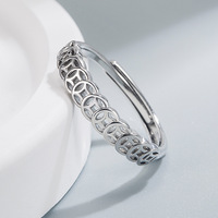 Bague de couple rétro coréenne, bague jumelée en cuivre pour hommes et femmes, bague de mariage simple à bouche ouverte