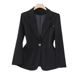 Women's Long Sleeve Blazer Single Button Elegant Casual Spring Autumn Commute Anti-Wrinkle Black Apricot - Product Image 5