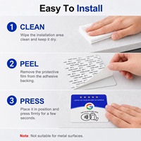 Autocollant NFC en acrylique en néerlandais prêt à être expédié, 10 cm, étiquette Google Review, plaque NFC Premium pour avis