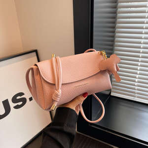 2026 new women's solid color crossbody <b>bag</b> PU <b>soft</b> <b>leather</b> women's simple shoulder <b>bag</b> - Product Image 2