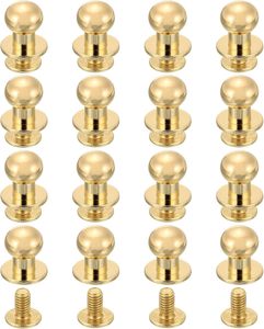 Uxcell - Tornillos de cabeza esférica de 5 mm, remaches de botón redondos para cuero, para manualidades de cuero, reparación de bolsos, zapatos y cinturones - Product Image 1