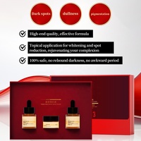 Ensemble de soins de la peau éclaircissants pour le visage à la vitamine C, 3 pièces, sérum et crème, éliminateur de taches brunes, correcteur de pigmentation, meilleur ensemble éclaircissant pour la peau