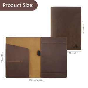 Customized Cowhide Leather Golf Scorecard Holder with Logo Personalized Yardage Book Cover - Product Image 6