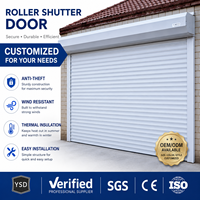 Puerta Enrollable Automática de Aluminio Resistente al Viento, Adecuada para Garajes, Hogares, Uso Comercial y Fábricas