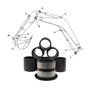 Buje de Repuesto para Brazo de Excavadora A820202005321 para SY75C9I2H SY75 - Product Image 1