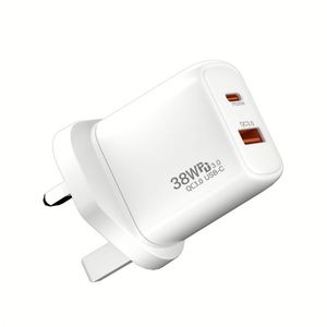 A+C Wall Charger Portable 38W PD Mobile Phone Fast Charging QC 3.0 Charger <b>Adapter</b> US/EU/UK <b>Plug</b> <b>USB</b> C Charger Block - Product Image 1