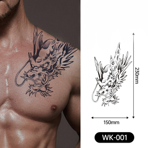 Succo di erbe personalizzato impermeabile corpo mezzo braccio del tatuaggio adesivo Semi-permanente e temporaneo per gli uomini e le donne - Product Image 3