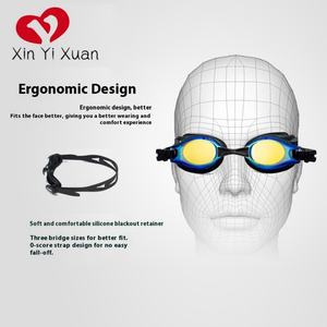Lunettes de natation sportives personnalisées OEM pour adultes, anti-buée, anti-UV, en PC et silicone, réglables, différentes couleurs, vente chaude - Product Image 3