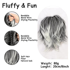 Extensions de cheveux à clipser réglables en fibre haute température 140g pour femmes, style 1 PY236 5.5, de marques nationales - Product Image 5