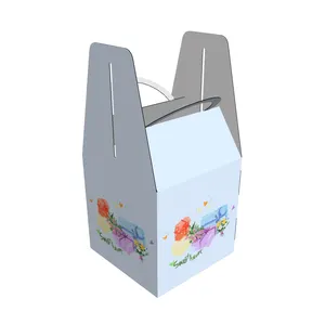 12x12x6 Inches Cookie Pie Bakery Box Cake Pastry, Box With Window Packaging White Kraft Paper Cardboard Rigid Boxes/