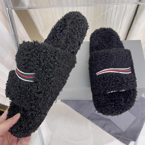 Ciabatte di Design 2026 per <span class=keywords><strong>Uomo</strong></span> e Donna, Sandali <span class=keywords><strong>con</strong></span> Pelliccia e Piattaforma alla Moda, <span class=keywords><strong>con</strong></span> Ricamo, Caldi, Taglie 35-46 - Product Image 5