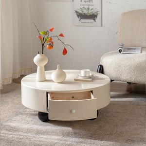 <span class=keywords><strong>Tavolino</strong></span> da caffè in legno di lusso <span class=keywords><strong>salotto</strong></span> <span class=keywords><strong>moderno</strong></span> a forma di <span class=keywords><strong>tavolino</strong></span> <span class=keywords><strong>rotondo</strong></span> con cassetto di stoccaggio tavolo centrale per la casa Villa mobili - Product Image 2