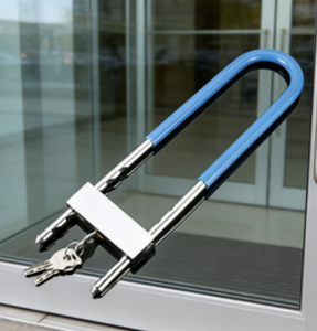 Serrure antivol en forme de U pour porte double en verre - Product Image 3