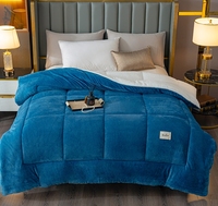 King Size 220x240cm Double Face Design Moderne Couette en Molleton de Lait 5kg Insert de Couette avec Couette d'Hôtel Matelassée en Polyester