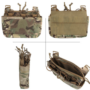 Durable Nylon Camo Multi Compartment Sling Bag Curve Back Zipper Portable Outdoor Hiking Travel Crossbody Pouch - Product Image 6