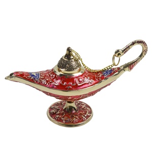 Soporte de incienso pintado a mano, quemador de incienso de diseño de lámpara Genie, diseño de Metal de latón, decoración del hogar, diseño dorado - Product Image 1