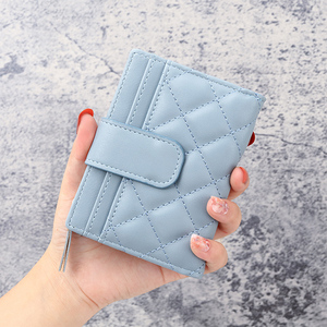 Portefeuille minimaliste en PU de couleur <span class=keywords><strong>bleue</strong></span>, vente en gros directe d'usine, portefeuille pour cartes de crédit, portefeuille de créateur - Product Image 1