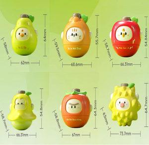 Toupies en plastique en forme de fruits, série de mini-jouets de combat, cadeau éducatif interactif pour enfants, parents et tout-petits, activité adaptée aux jeunes enfants - Product Image 5
